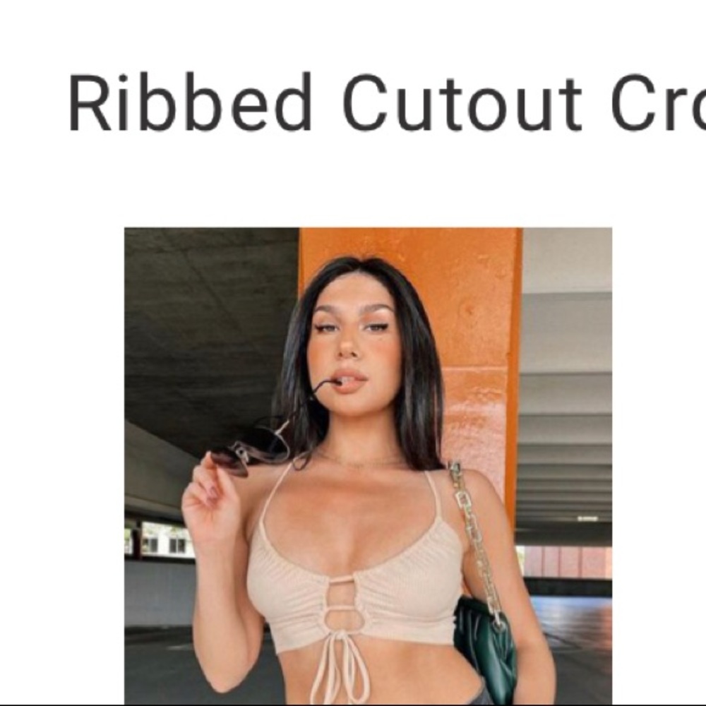 Cute taupe color crop top worn once.